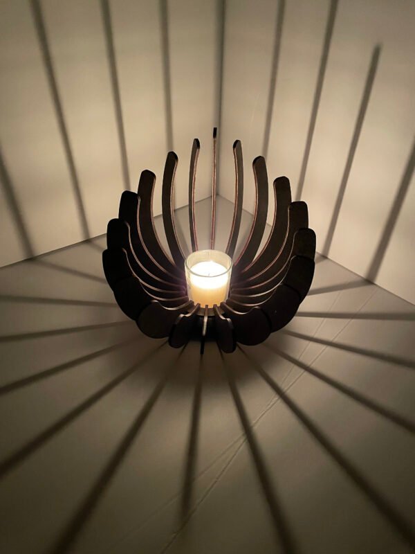 Wooden Candle Stick Holder, Elegant Laser Cut Table Centerpiece Candle Holder for Valentine’s Day Décor - Image 4