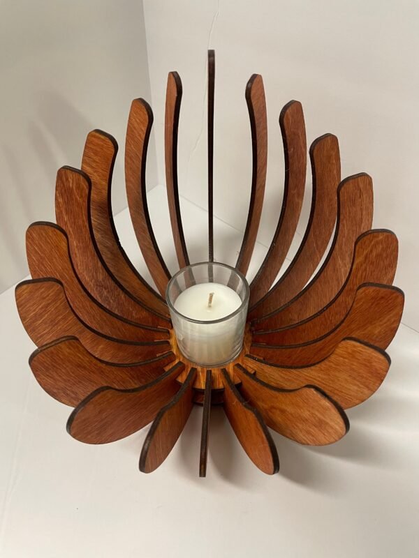 Wooden Candle Stick Holder, Elegant Laser Cut Table Centerpiece Candle Holder for Valentine’s Day Décor - Image 6