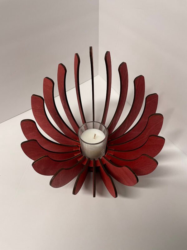 Wooden Candle Stick Holder, Elegant Laser Cut Table Centerpiece Candle Holder for Valentine’s Day Décor - Image 7
