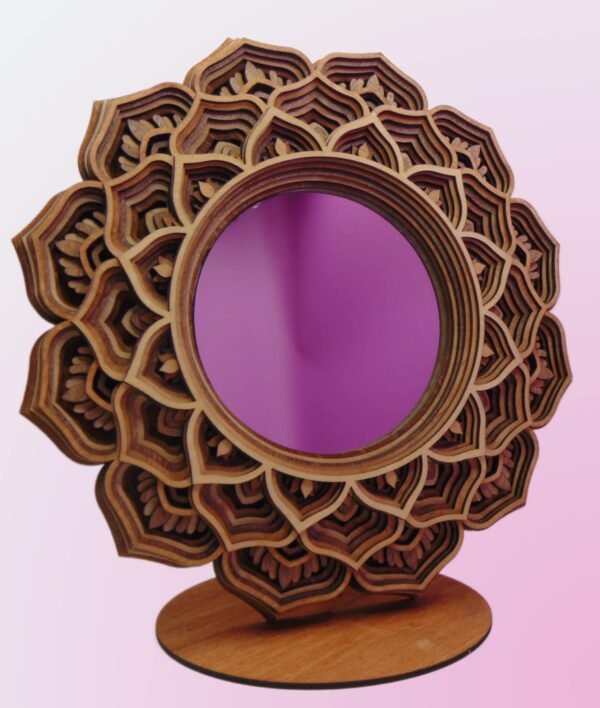 Decorative Mandala Hanging Wall Mirror | Round Mandala Yoga Boho Spiritual Wall Hanging Mirror |Handcrafted Handmade Decorative Mirror Gift