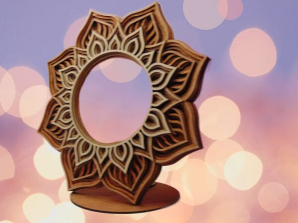 WOODEN Mirror, MANDALA Mirror, BOHO Mirror, Aesthetic Stylish, Beautiful Design, Yoga, Spiritual, Handmade Home Décor Mirror - Image 3