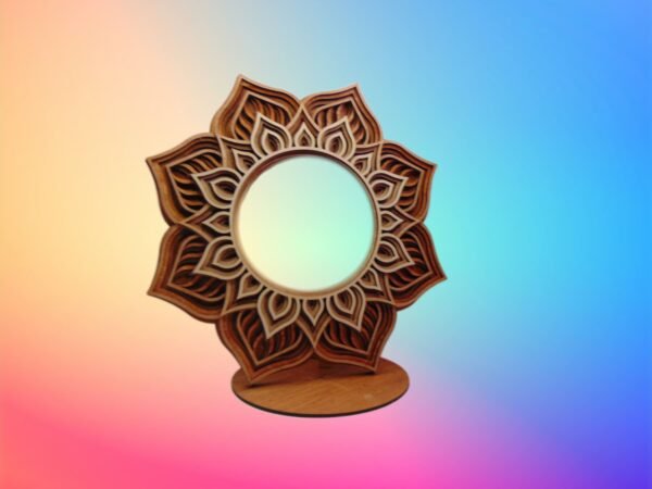 WOODEN Mirror, MANDALA Mirror, BOHO Mirror, Aesthetic Stylish, Beautiful Design, Yoga, Spiritual, Handmade Home Décor Mirror - Image 5