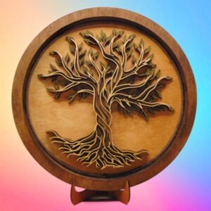 Mandala Tree of Life – Tree of Life Art – 4 Layered Tree Mandala – Round Tree Wall Art – Spiritual Wall Art – Tree of Life wall Decor Gift