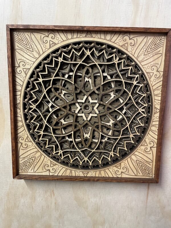 WOODEN MANDALA DECOR – Mandala Laser Cut – Engraved Mandala – Wooden Wall Art – Mandala Wall Decor – Wall Decoration – Mandala Lover Gift - Image 7
