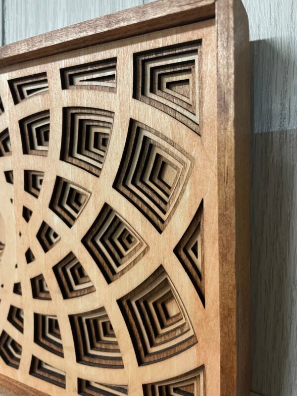 Torus Wall Art – Mandala Wall Art – 8 Layer Mandala – Framed Mandala – Layered Wall Art – Laser Cut Wooden Mandala – Spiritual Wall Decor - Image 4