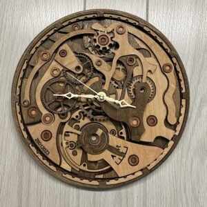 Boho Clock – Unique Wall Clock – 9 Layered Wooden Clock – Wood Gear Clock – Minimalist Clock – Wooden Mandala Clock – Mechanical Wall Clock