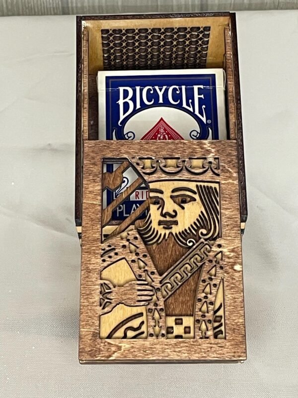 PLAYING CARD BOX – Unique Groomsmen Gift - Father's Day Gift – Gifts for Gamers – Card Storage Box – Playing Card Holder –Unique Poker Box - Image 2