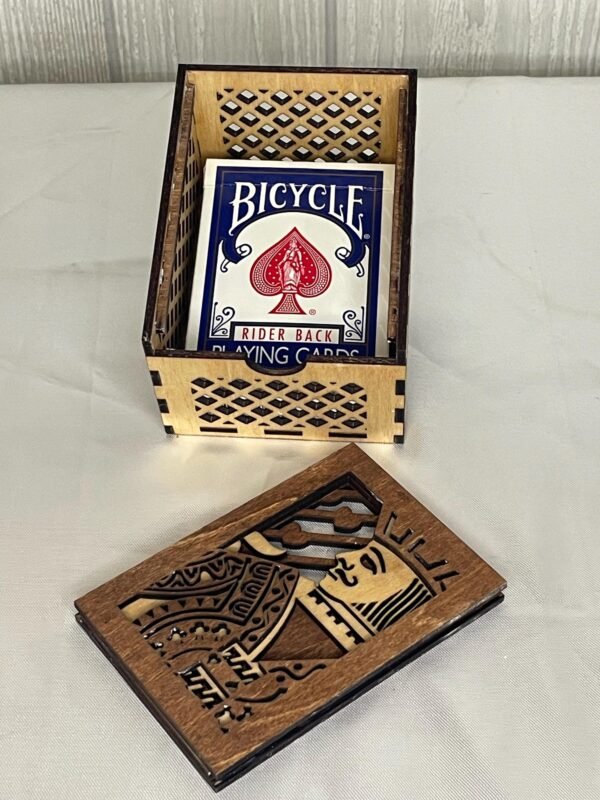 PLAYING CARD BOX – Unique Groomsmen Gift - Father's Day Gift – Gifts for Gamers – Card Storage Box – Playing Card Holder –Unique Poker Box - Image 6