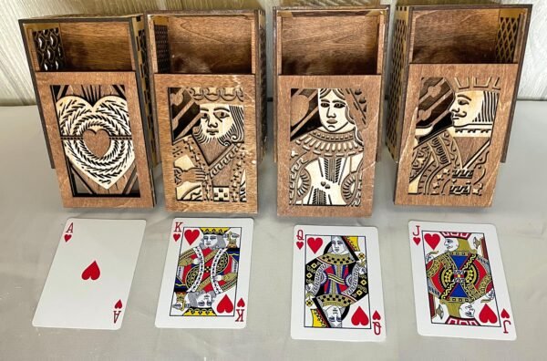 PLAYING CARD BOX – Unique Groomsmen Gift - Father's Day Gift – Gifts for Gamers – Card Storage Box – Playing Card Holder –Unique Poker Box