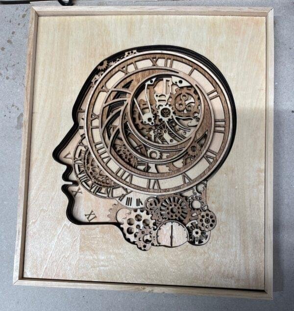 Steampunk Wall Art – Wooden Multilayer Wall Art – Steampunk Layered Mandala – Steampunk Wall Decor – Mandala Face Art – Time Gear Wall Art