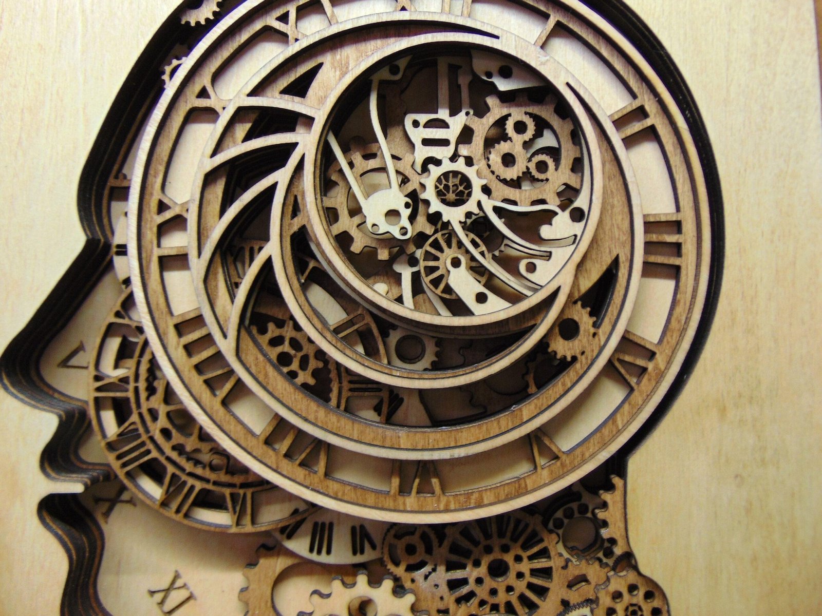 Steampunk Wall Art – Wooden Multilayer Wall Art – Steampunk Layered Mandala – Steampunk Wall Decor – Mandala Face Art – Time Gear Wall Art - Image 9