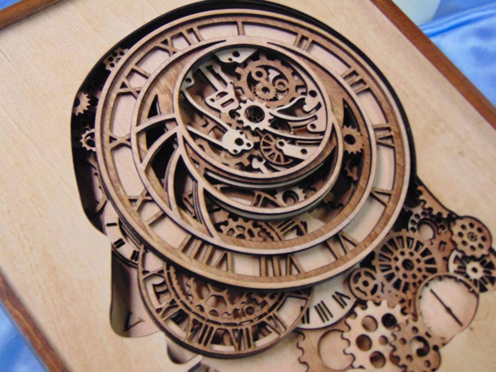 Steampunk Wall Art – Wooden Multilayer Wall Art – Steampunk Layered Mandala – Steampunk Wall Decor – Mandala Face Art – Time Gear Wall Art - Image 10